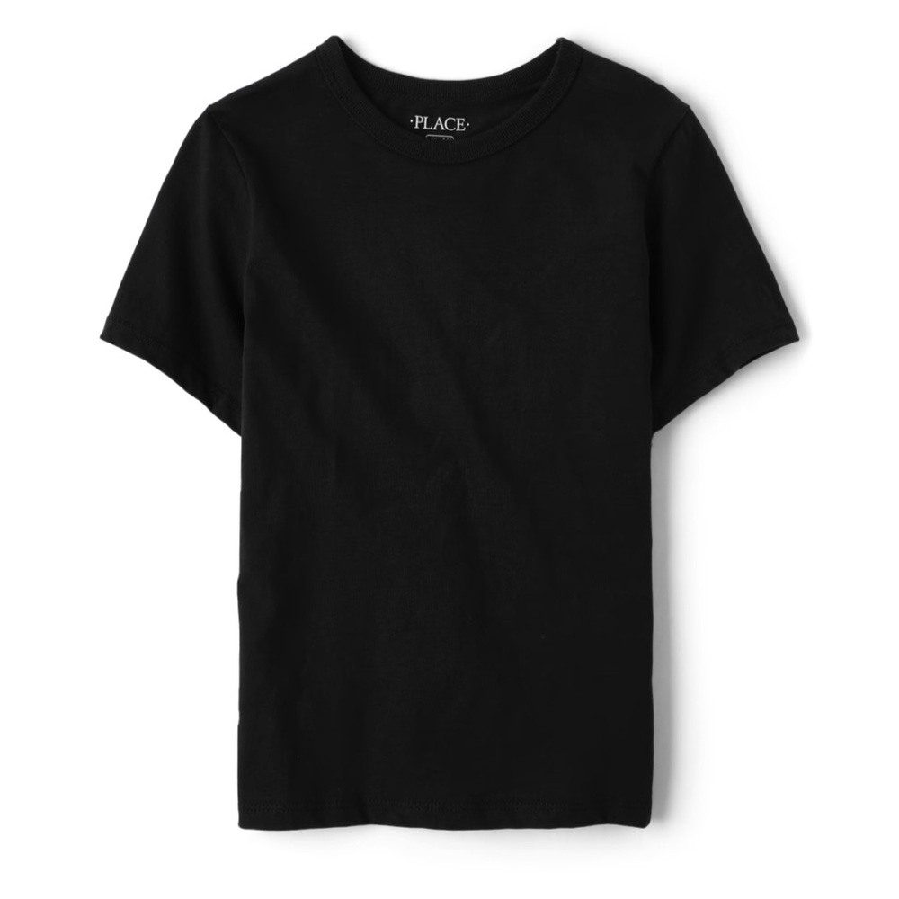 The Children’s Place Boys Black Basic Short Sleeve T-Shirt